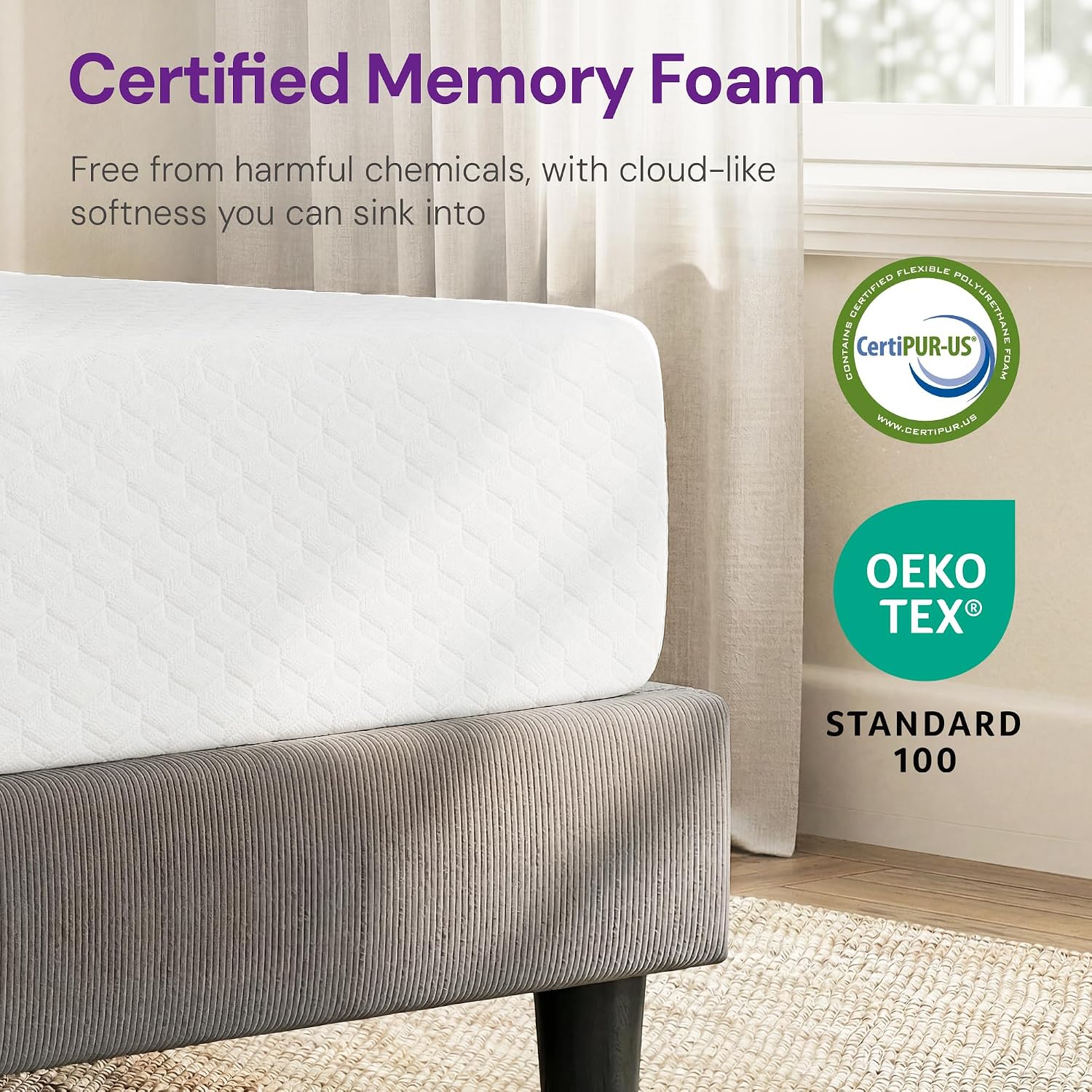 Detalle 1 de GAESTE GS-ME-BA-8F Full Mattress, 8-Inch Cooling Gel Memory Foam
