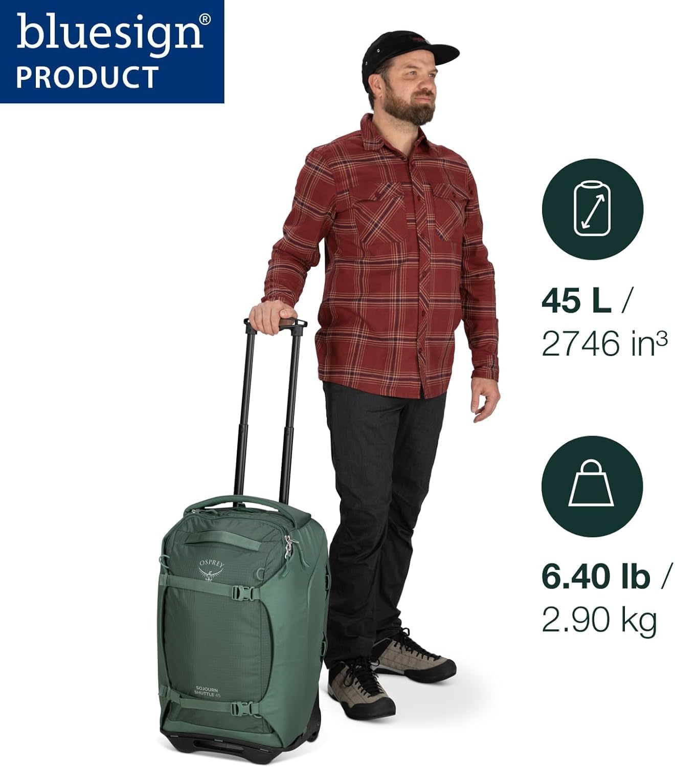 Thumbnail 1 de Osprey Sojourn 22"/45L Wheeled Travel Backpack with Harness — Black