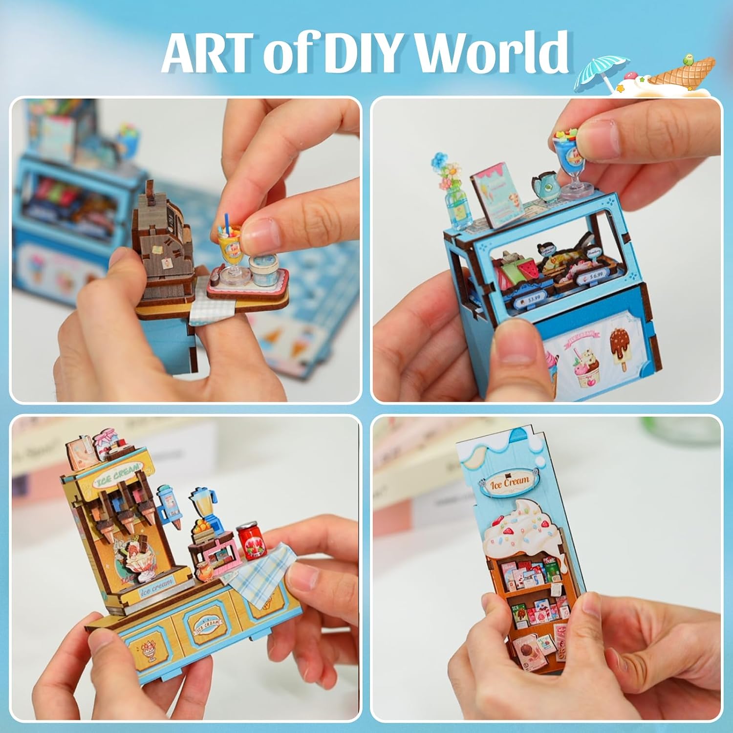 Detalle de CUTEBEE Book Nook Kit Casa Delle Bambole 3D