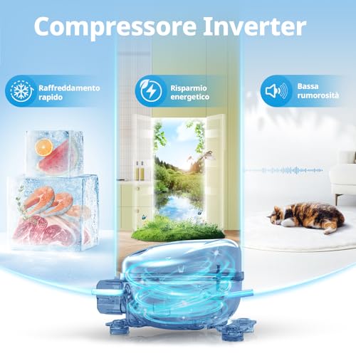 Detalle de COMFEE' RCU83WH3EU(E) Congelatore Verticale 88L: silenzioso, reversibile e pratico