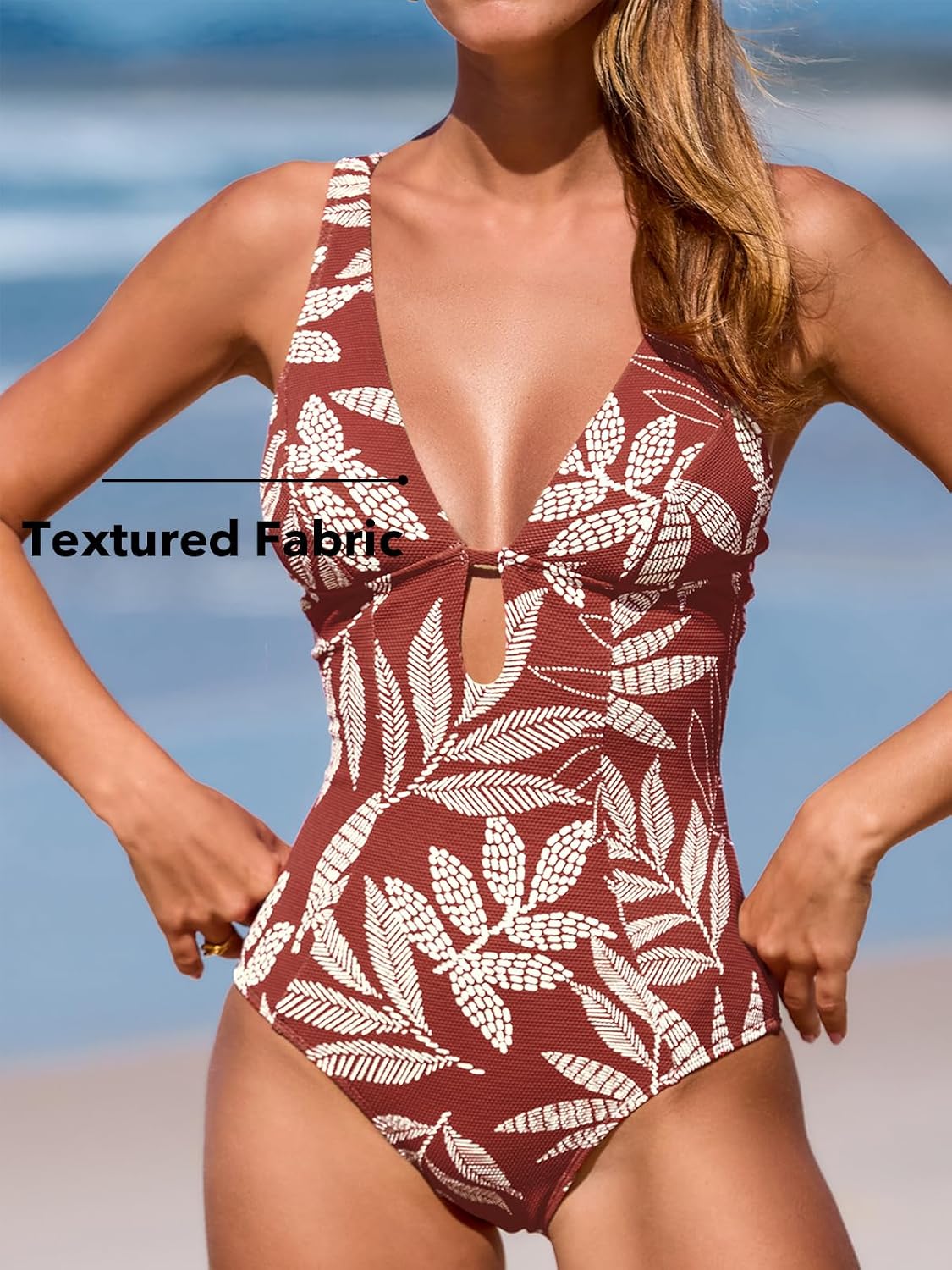 Detalle 2 de CUPSHE Maillot de bain une pièce V profond
