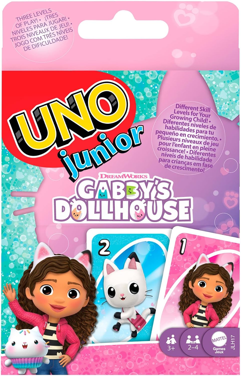 Detalle de UNO Junior Gabby, jeu de cartes 3 ans