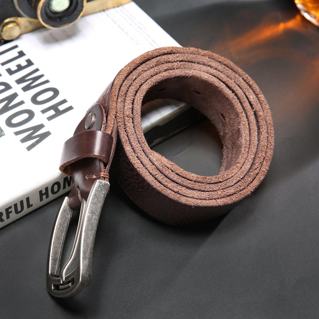 Thumbnail 1 de Hzhy Men's Leather Belt with 100% Full Grain Leather and Anti-Scratch Pin Buckle