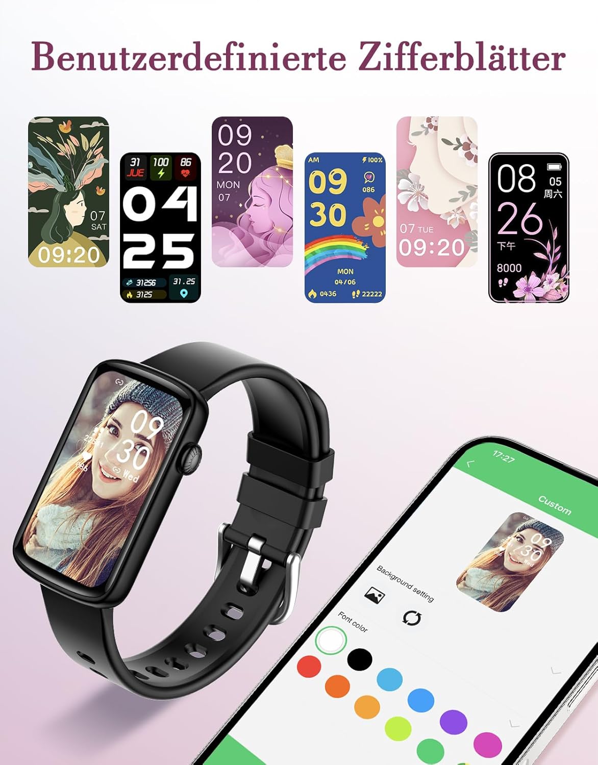 Thumbnail 6 de SHANG WING Smartwatch Damen Fitnessuhr mit SpO2
