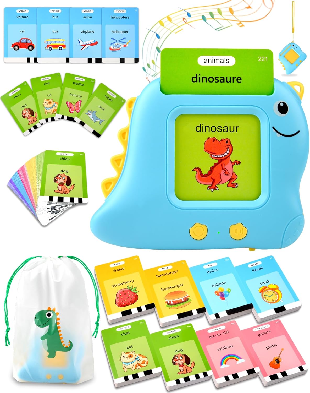 510 Mots Carte Flash Parlante Français