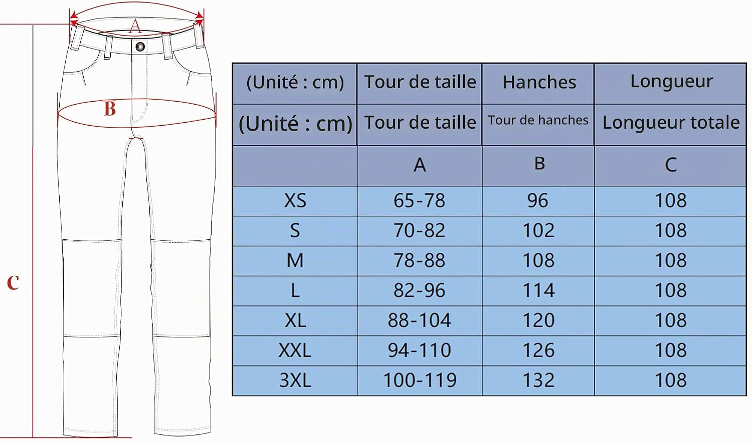Detalle de WORK IDEA outdoorbroek voor dames, waterdicht en gevoerd met verstelbare taille