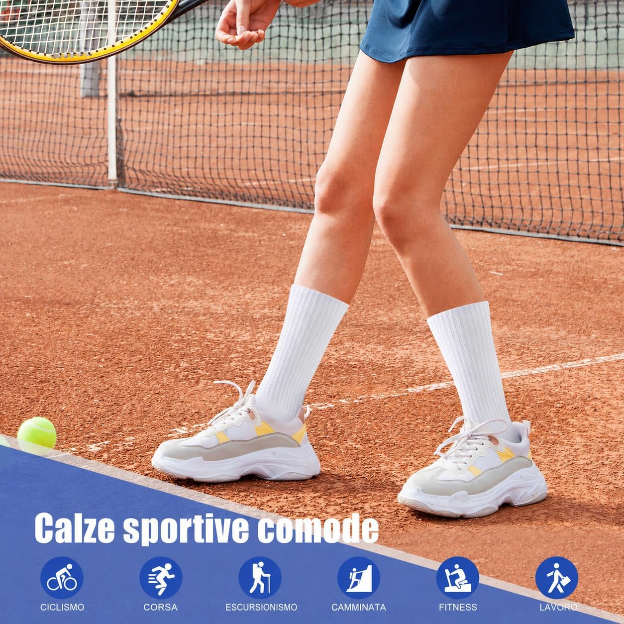Detalle de SockWaddles Calzini Uomo Donna - Calze in cotone senza cuciture, traspiranti e antivesciche, unisex 6 paia