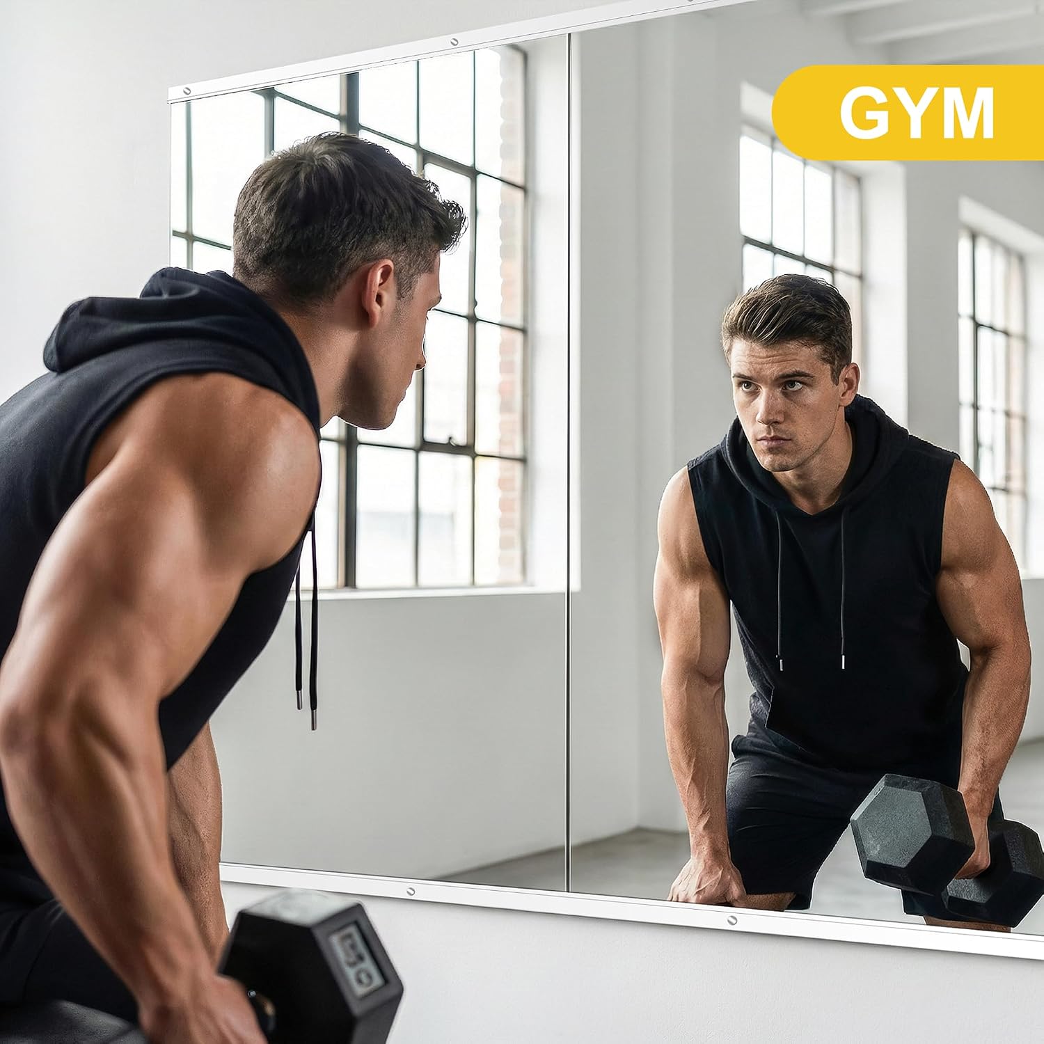 Thumbnail 3 de Home Gym Wall Mirrors, 50 x 25 Inches