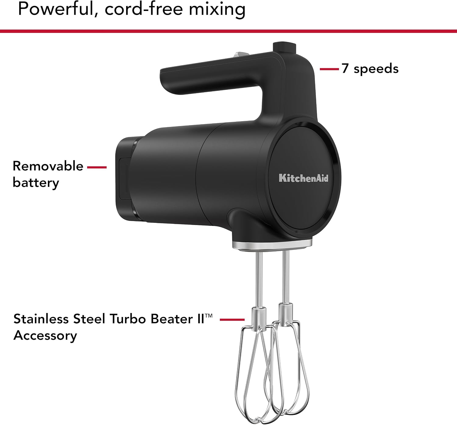 Detalle de KitchenAid Cordless Hand Mixer KHMR762