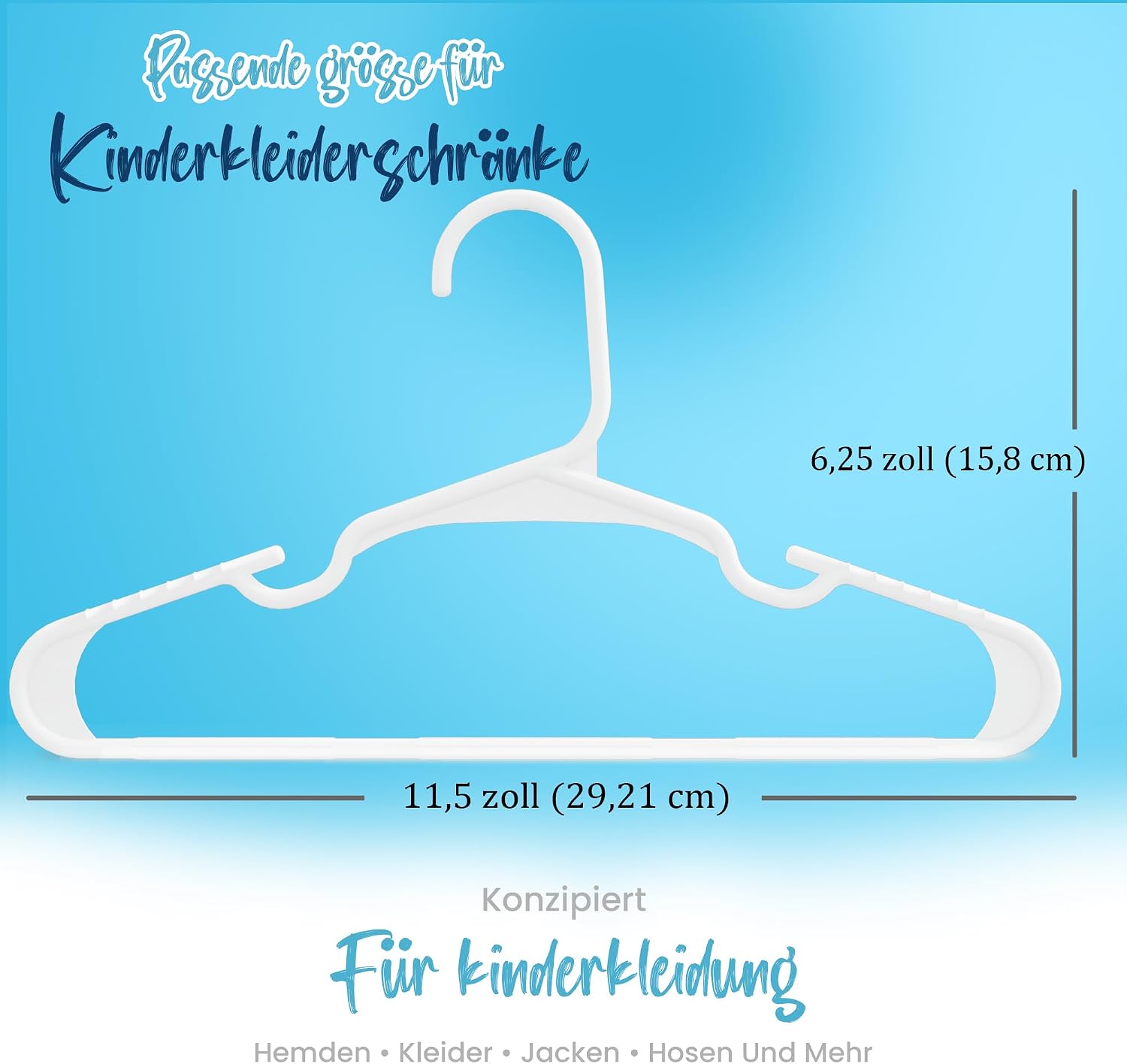 Detalle 2 de Kinderkleiderbügel 40er Pack 11,5 Zoll