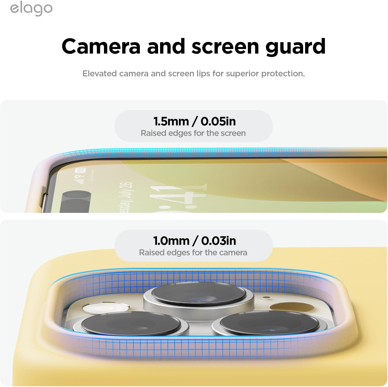 Thumbnail 4 de elago Liquid Silicone Case for iPhone 16 Pro (Full-Body, Shockproof) with Microfibre Lining – Yellow