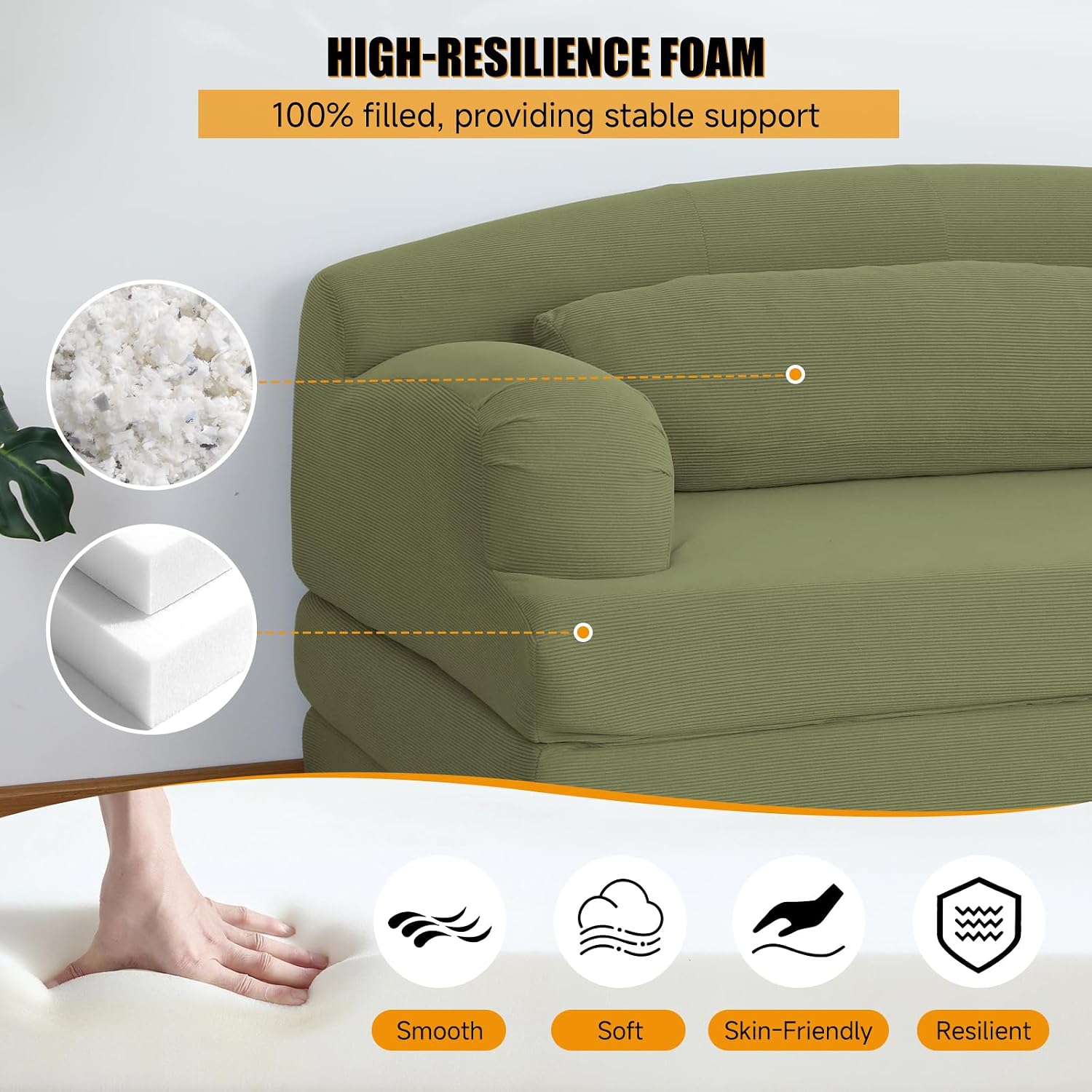 Detalle 2 de Vivaflex Trifold Sofa Bed 57.1-Inch