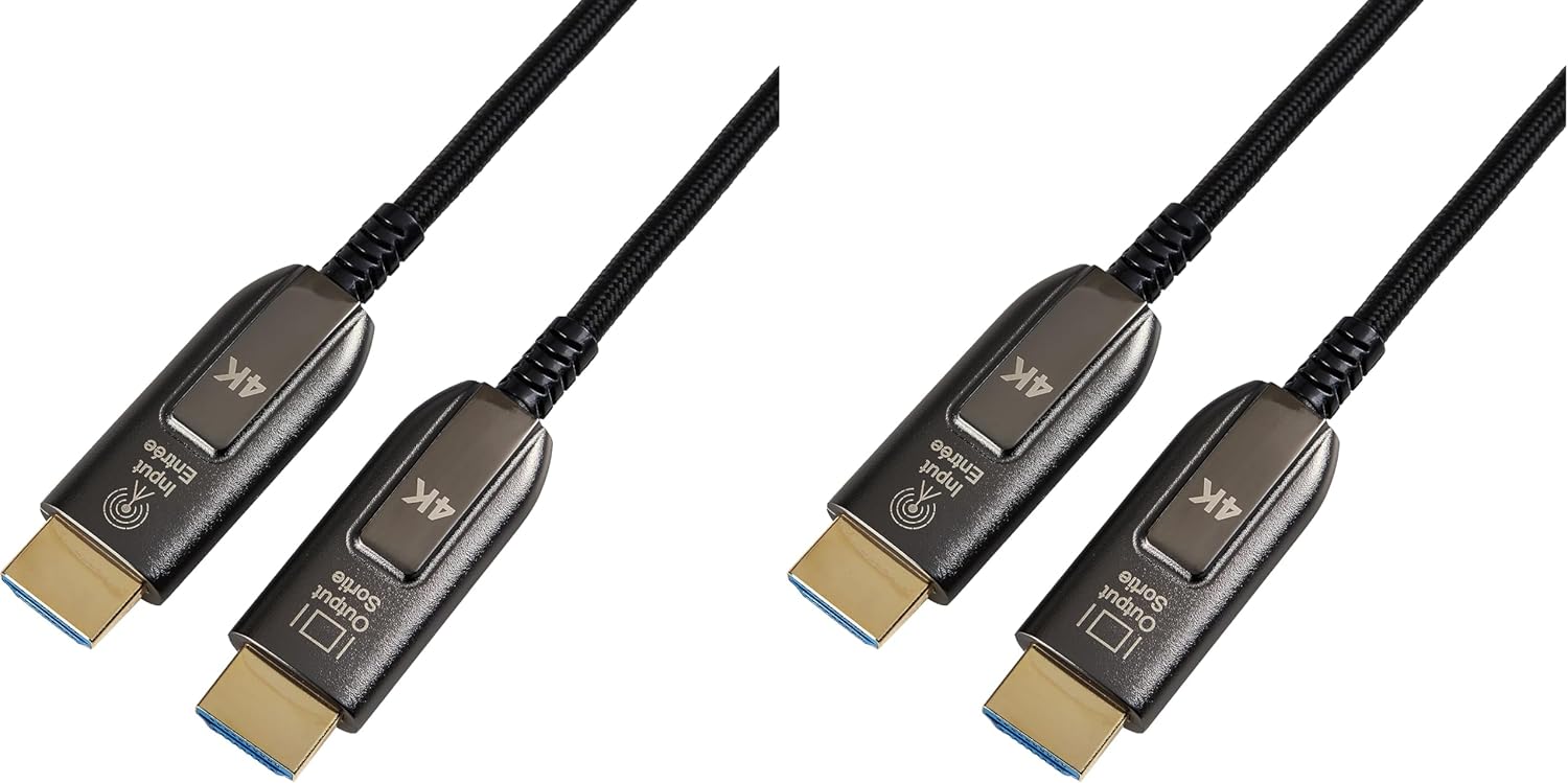 Thumbnail 5 de Amazon Basics Braided High-Speed Fibre Optic HDMI Cable (10 m, Black)