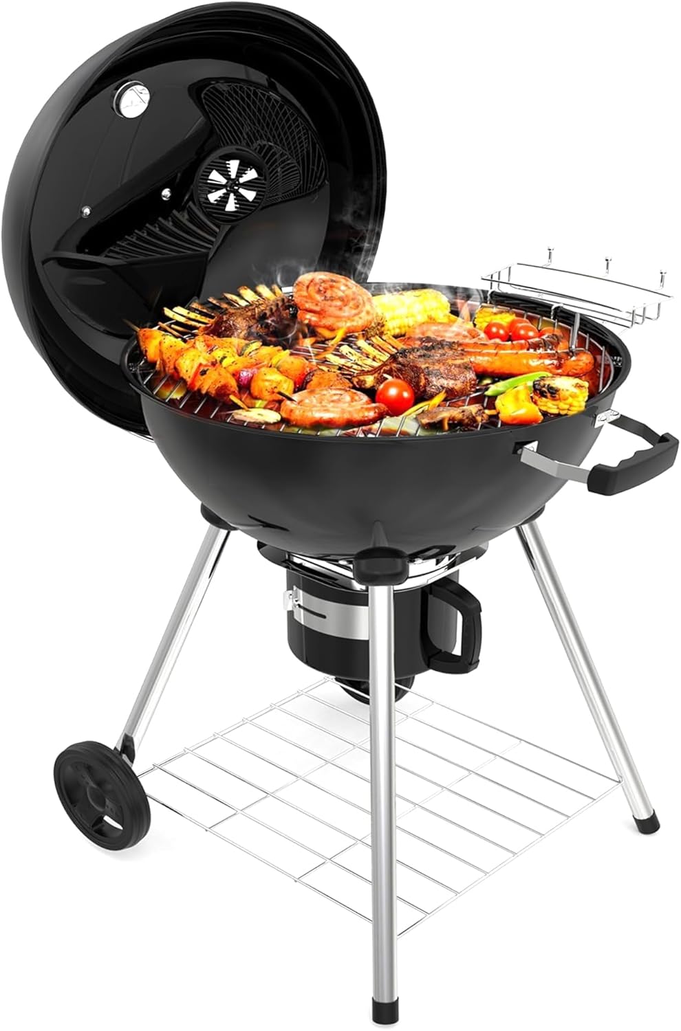 Thumbnail 6 de TEENO Barbecue a carbonella XXL con griglia 70x35 cm, termometro e cassetto cenere