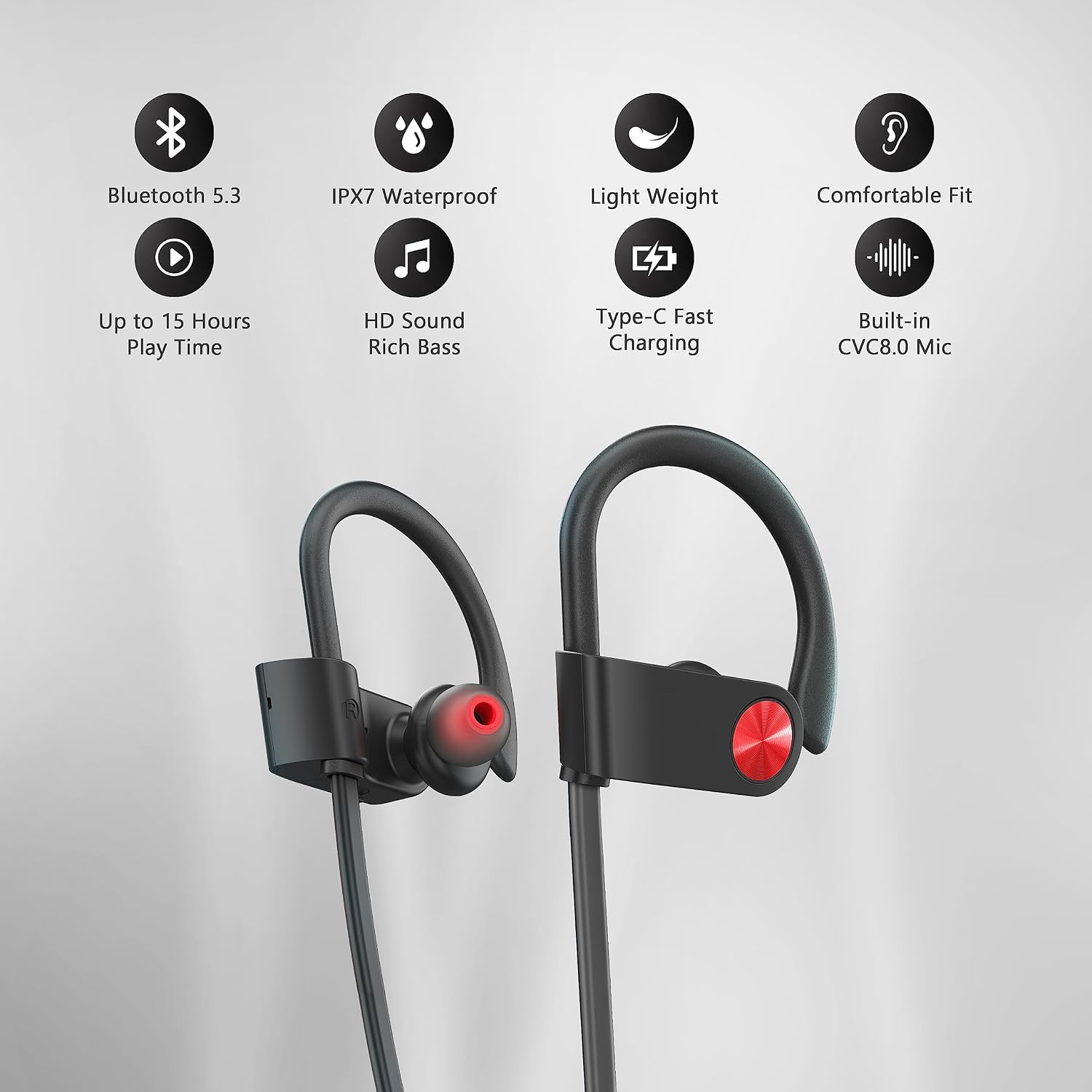 Thumbnail 1 de Jrwaro Bluetooth Headphones for Running