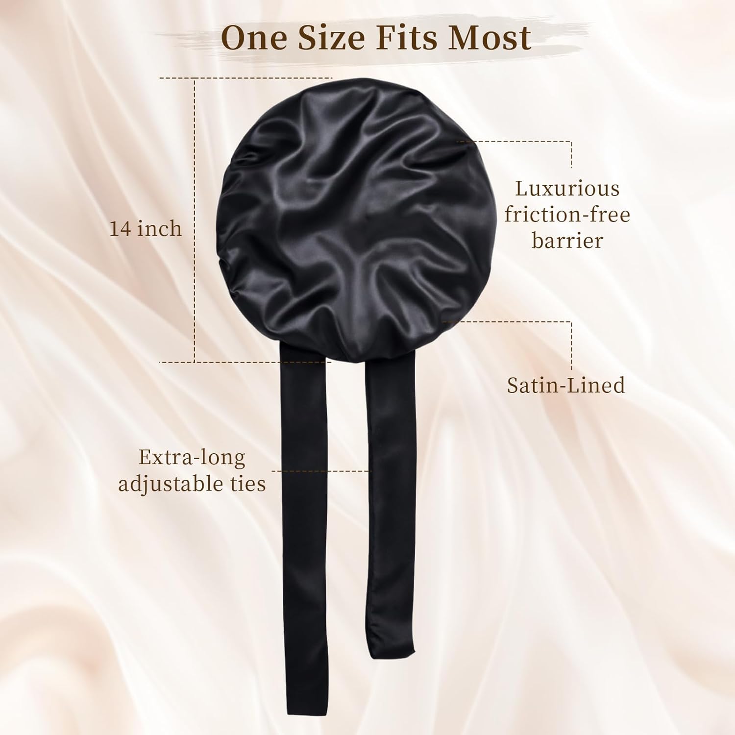 Thumbnail 6 de Confvrter Silk Bonnet Satin Bonnet for Sleeping (Large, Adjustable) — Comfort, Hair Protection, and Everyday Use