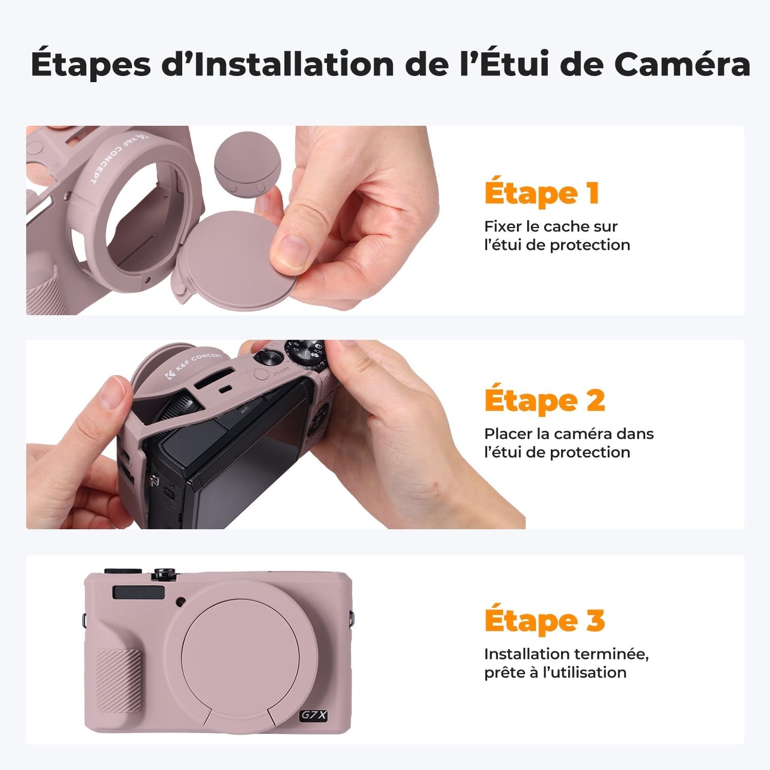 Detalle de Coque de protection en silicone pour Canon PowerShot G7X Mark III / G7X3 – Gris Violet