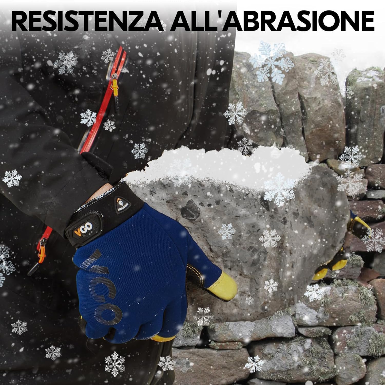 Thumbnail 3 de Vgo... Guanti invernali impermeabili da lavoro con isolamento e touchscreen (1 paio, M)