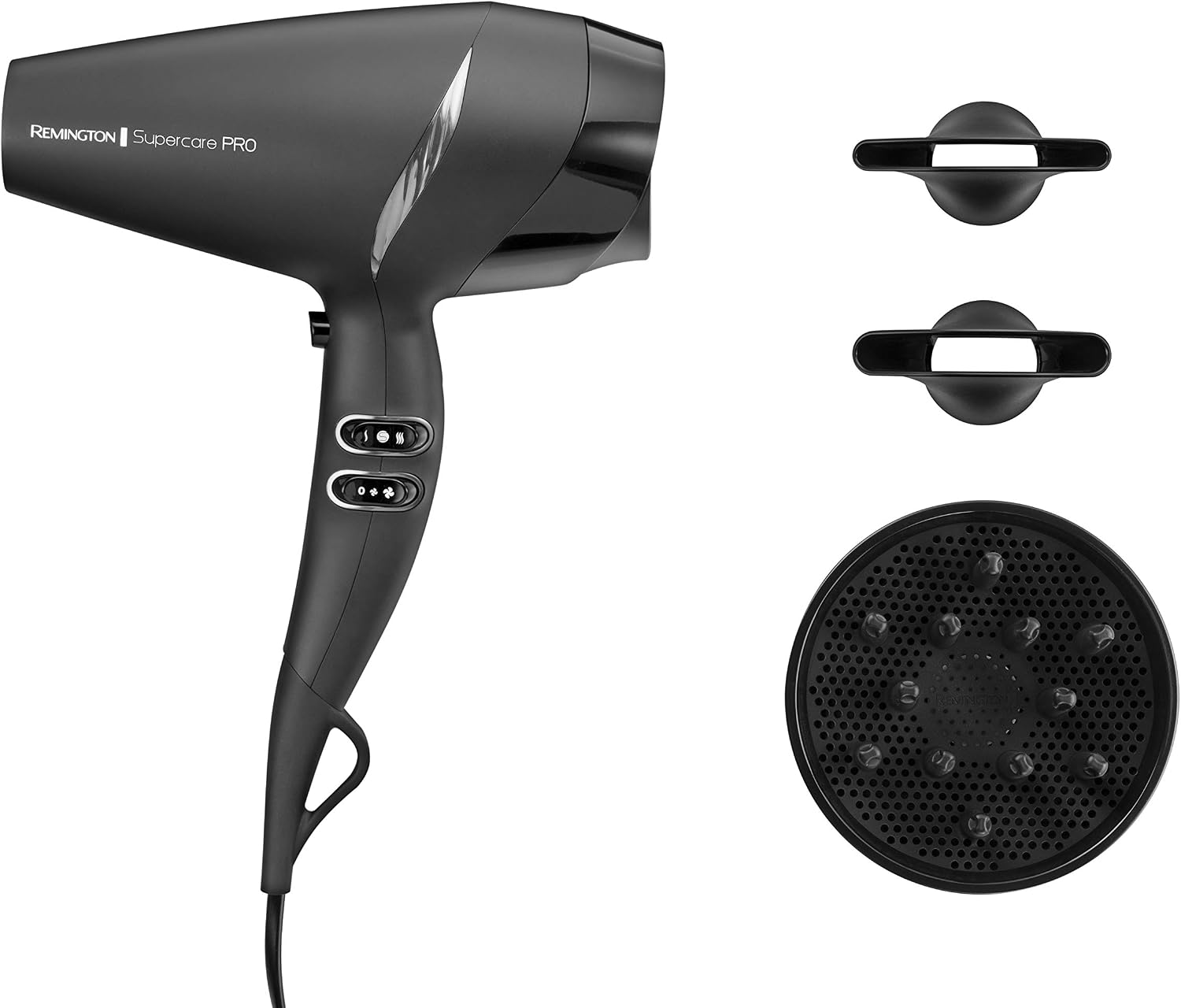 Detalle de Remington Asciugacapelli Professionale 2200W AC7250: potenza controllata e tecnologia SupercarePro