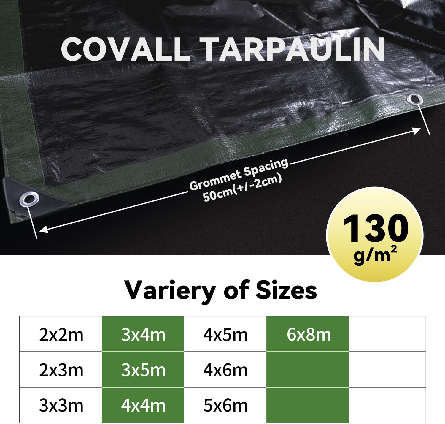 Detalle 1 de Covall Tarpaulin 4x4m waterproof tarp
