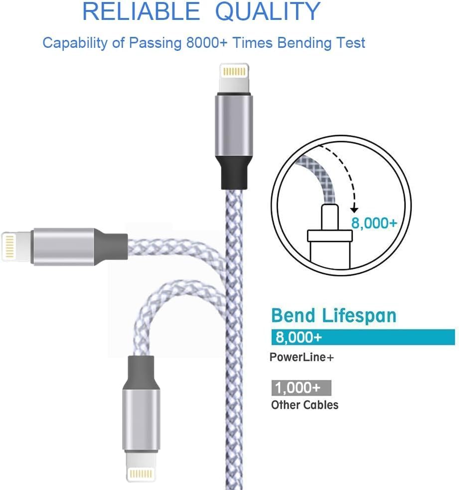 Thumbnail 1 de TAKAGI iPhone Charger: Lightning Cable 3-Pack, 6 ft, MFi Certified