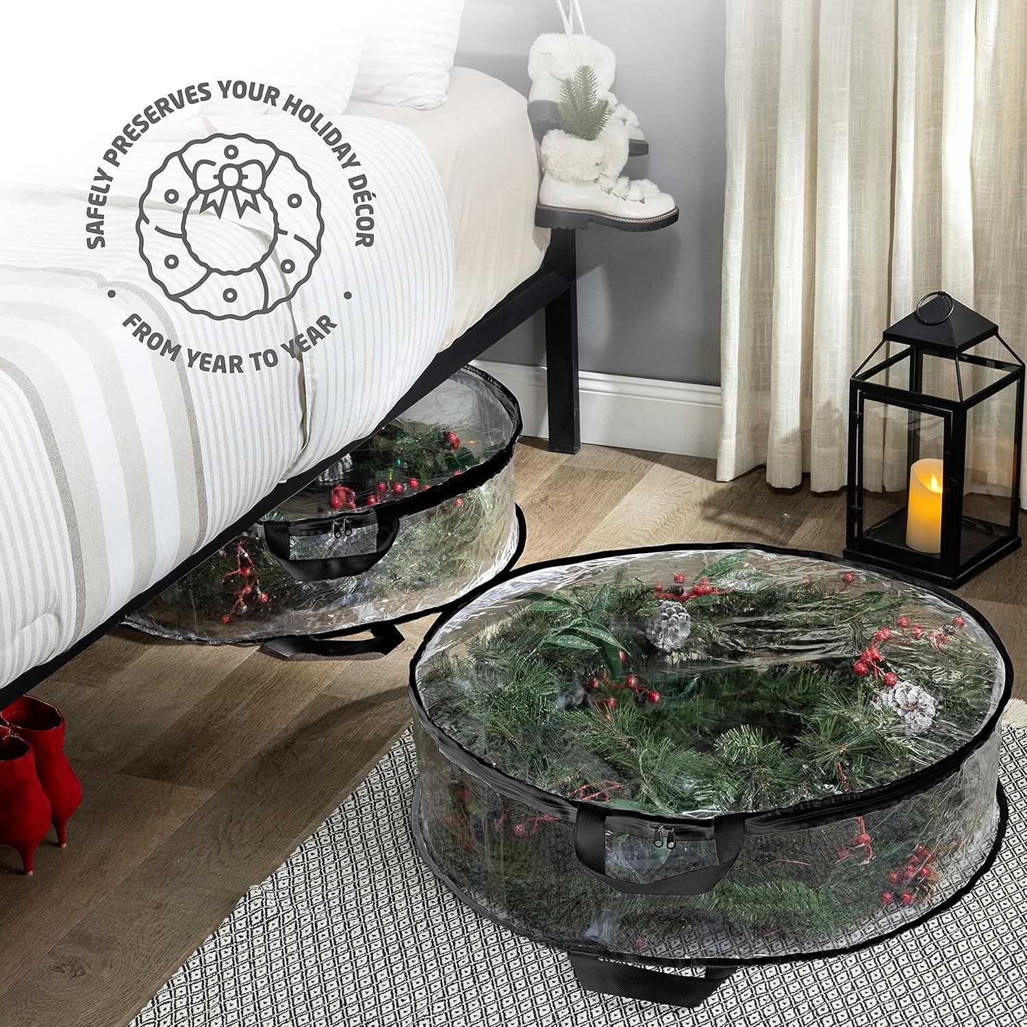 Thumbnail 1 de ZOBER 30 Inch Wreath Storage Bag 2-Pack