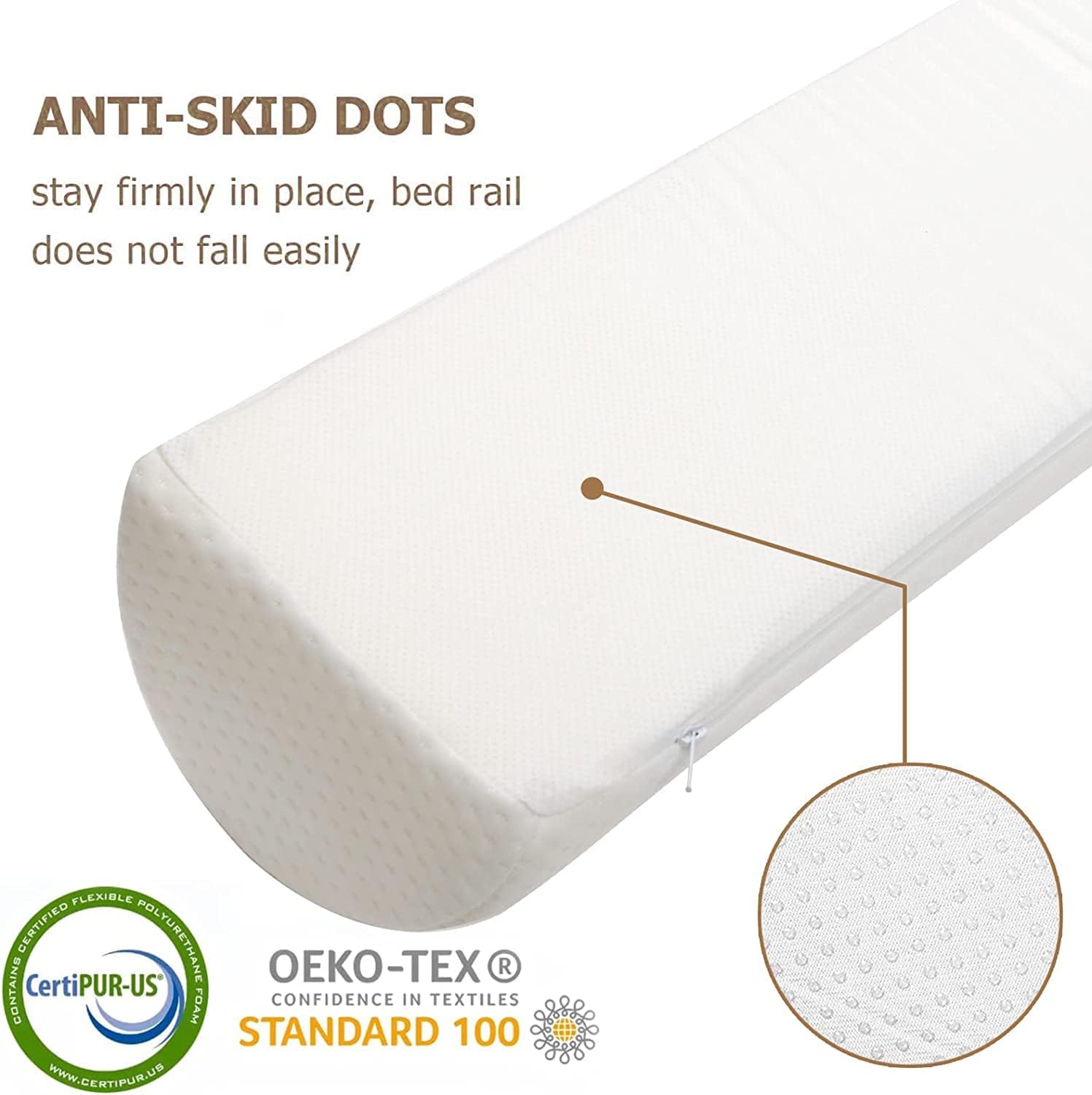 Thumbnail 2 de YIHATA Bed Guard for Toddlers: Long Foam Portable Bed Rail with Water-Resistant Cover