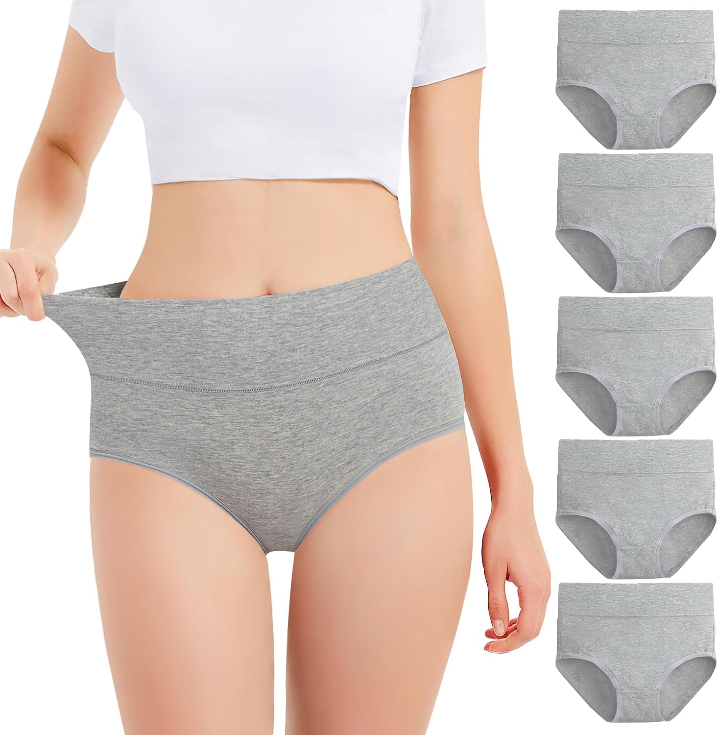 Thumbnail 6 de Falechay Damen Unterhosen High Waist 5er Pack – Bauchweg, Baumwolle
