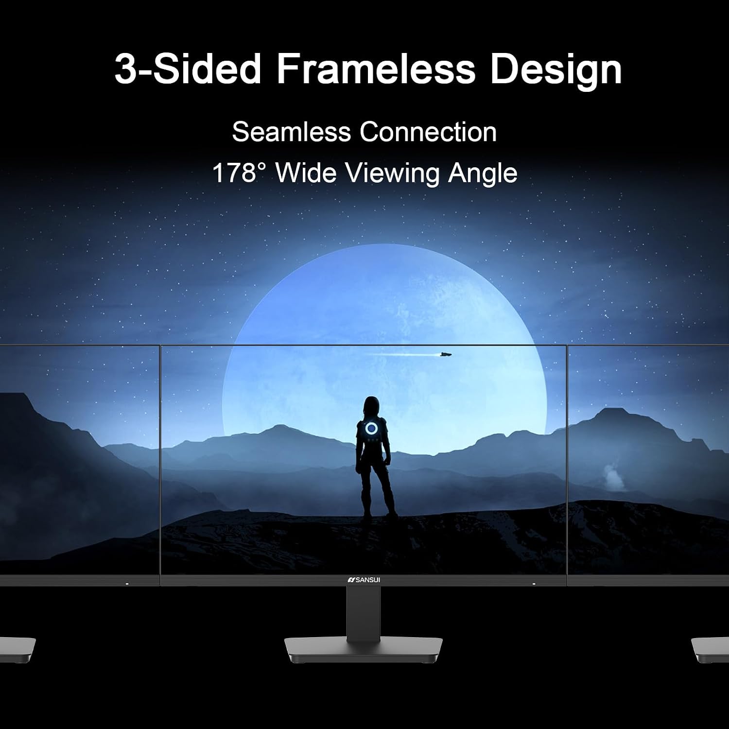 Thumbnail 6 de SANSUI ES-27F2 27-Inch Full HD Monitor, 120Hz, HDMI/DP, VESA Mount