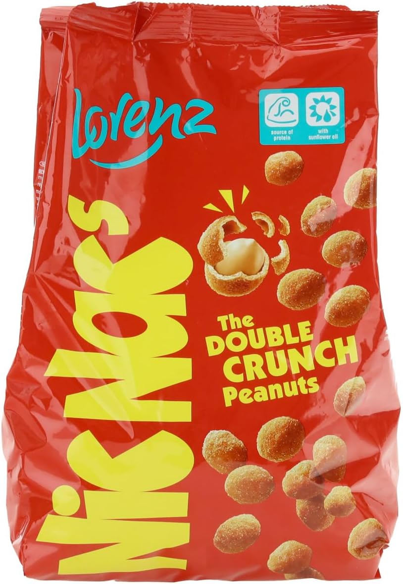 Detalle de Lorenz Snack-World NicNac's Original Double Crunch Arachidi Tostate con Guscio Piccante – Confezione 800 g