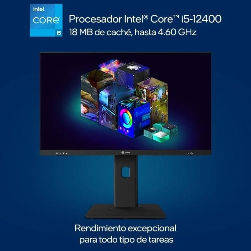 Detalle de Alurin Flow AIO 27" i5-12400/16GB/500GB Windows Home, Altura regulable