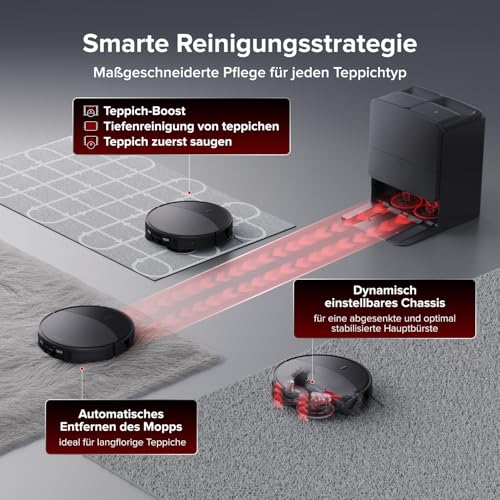 Thumbnail 7 de roborock Saros 20 Saugroboter mit Wischfunktion & angehbarem Wischmopp – zuverlässige Reinigung mit Intelligenz