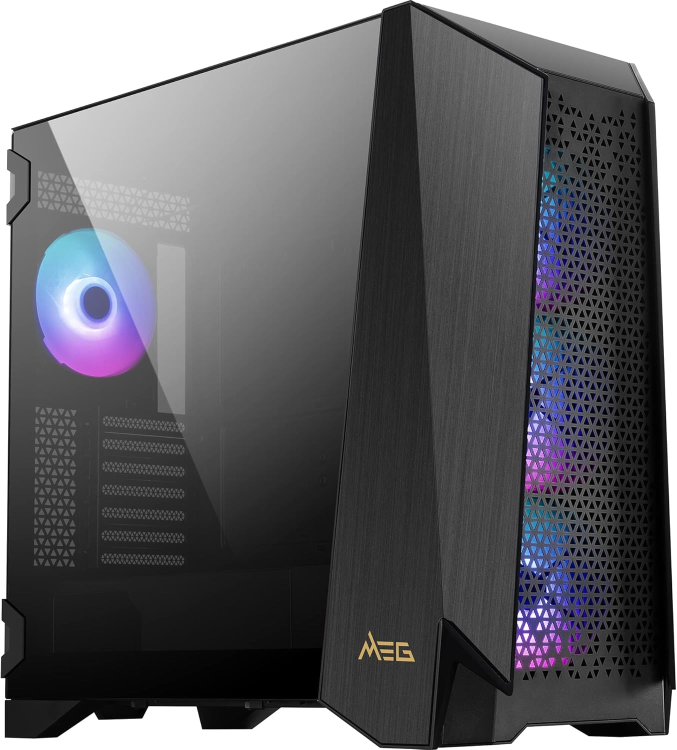 Detalle 2 de MSI MPG GUNGNIR 300R AIRFLOW: case mid-tower per PC con airflow, Mystic Light ARGB e USB Type-C 20Gbps