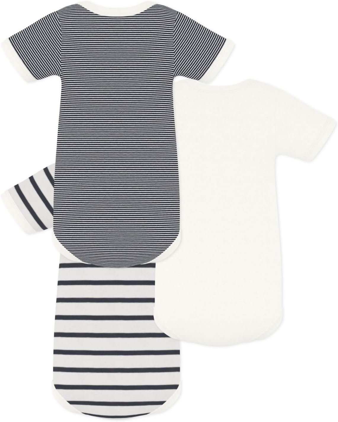 Thumbnail 1 de Petit Bateau Unisex Baby A01tc Short Sleeve Striped Body (Pack of 3)
