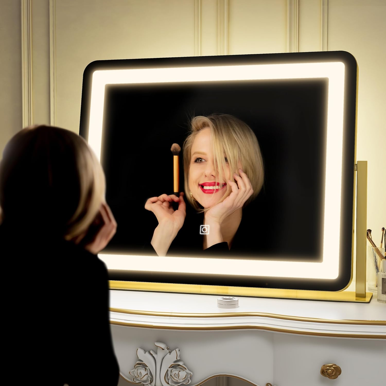 Thumbnail 6 de ROLOVE Gold Vanity Mirror 22"x17" LED vanity mirror 💄