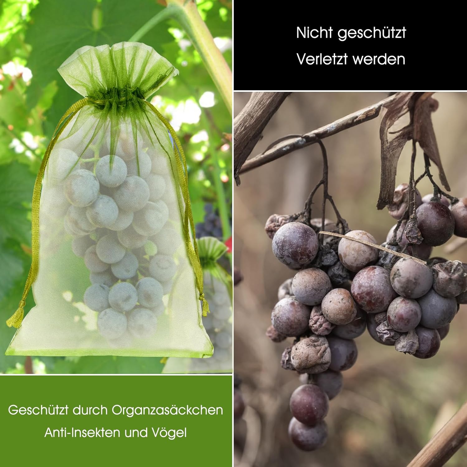 Thumbnail 4 de jijAcraft Organzasäckchen Groß Gras-Grün 17 × 23 cm, 50 Stück – Sammel-/Geschenkbeutel aus Organza mit Satin-Kordelzug