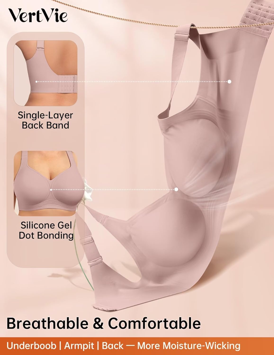 Thumbnail 6 de Vertvie Jelly Bras Plus Size Minimizer 5x4