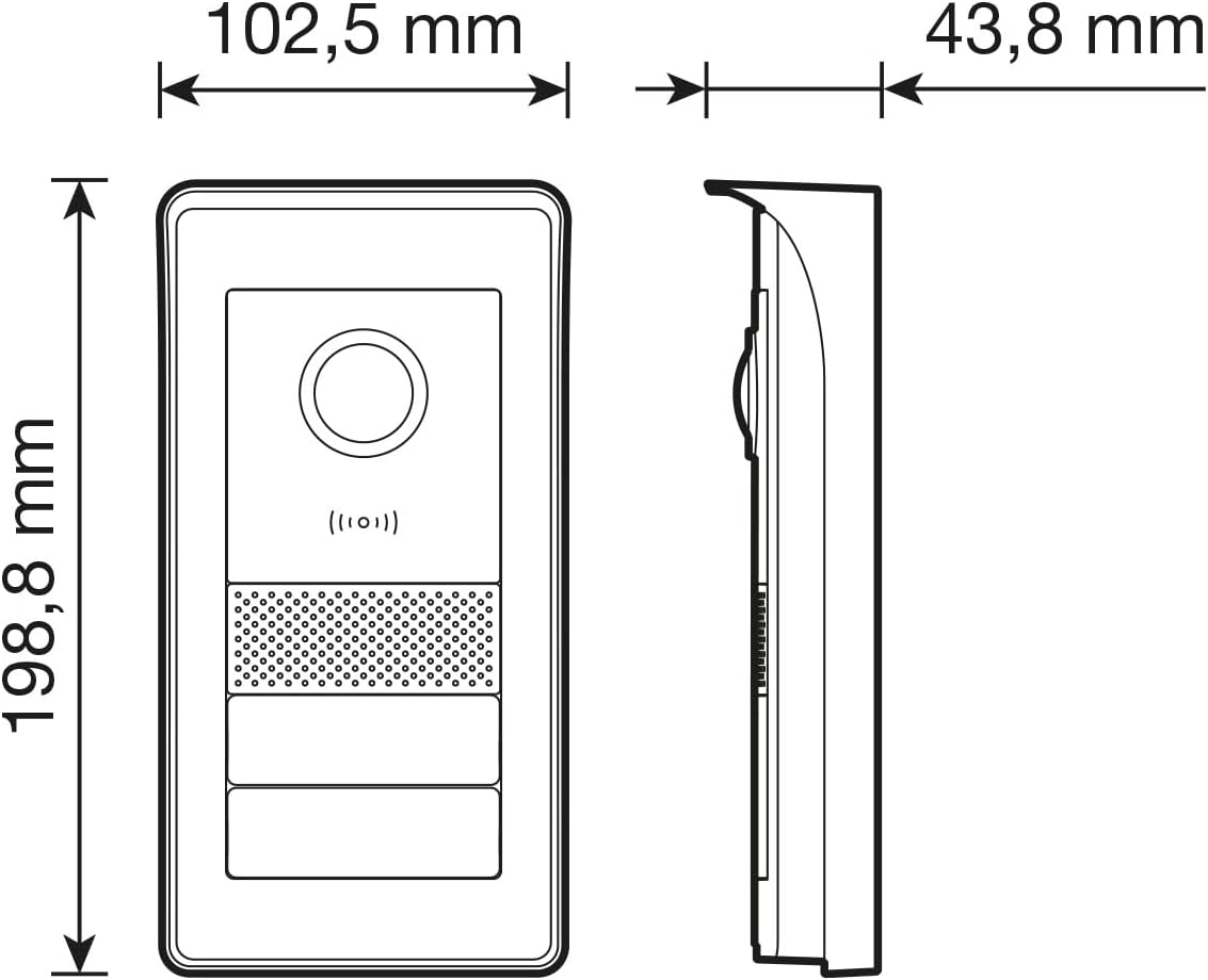 Detalle de Kit videocitofono multifamiliare Vimar K42931 con tastiera capacitiva e RFID