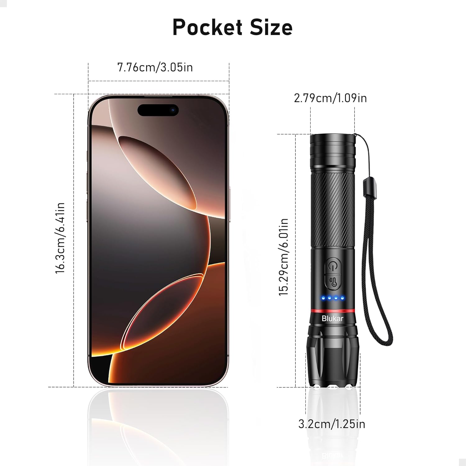 Thumbnail 6 de Blukar LED Taschenlampe 2000 Lumen
