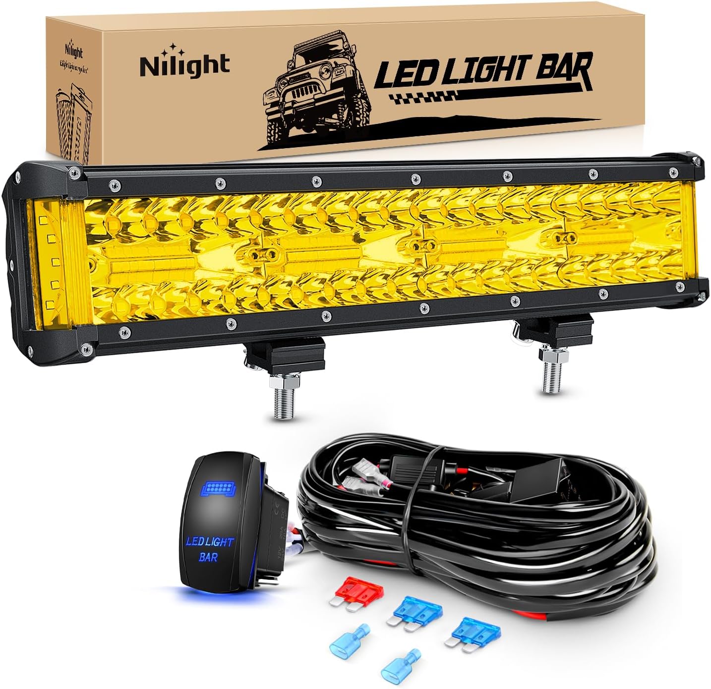 Detalle de Nilight Side Shooter 12-inch LED Light Bar for Off-Road 🚚