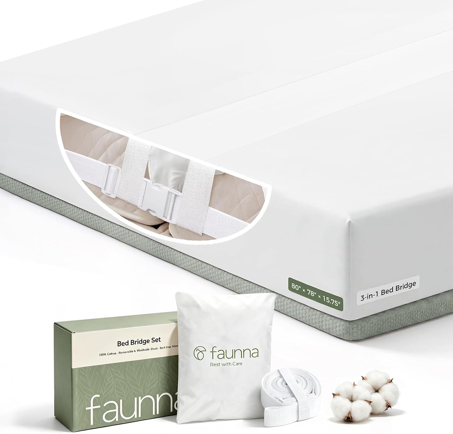 Detalle de FAUNNA Bed Bridge with 30D Sponge