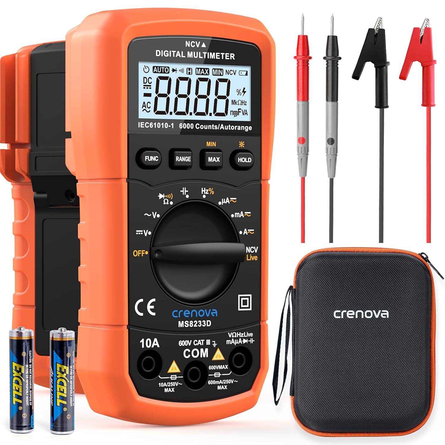 Detalle de Crenova MS8233D Multimeter 6000 Counts