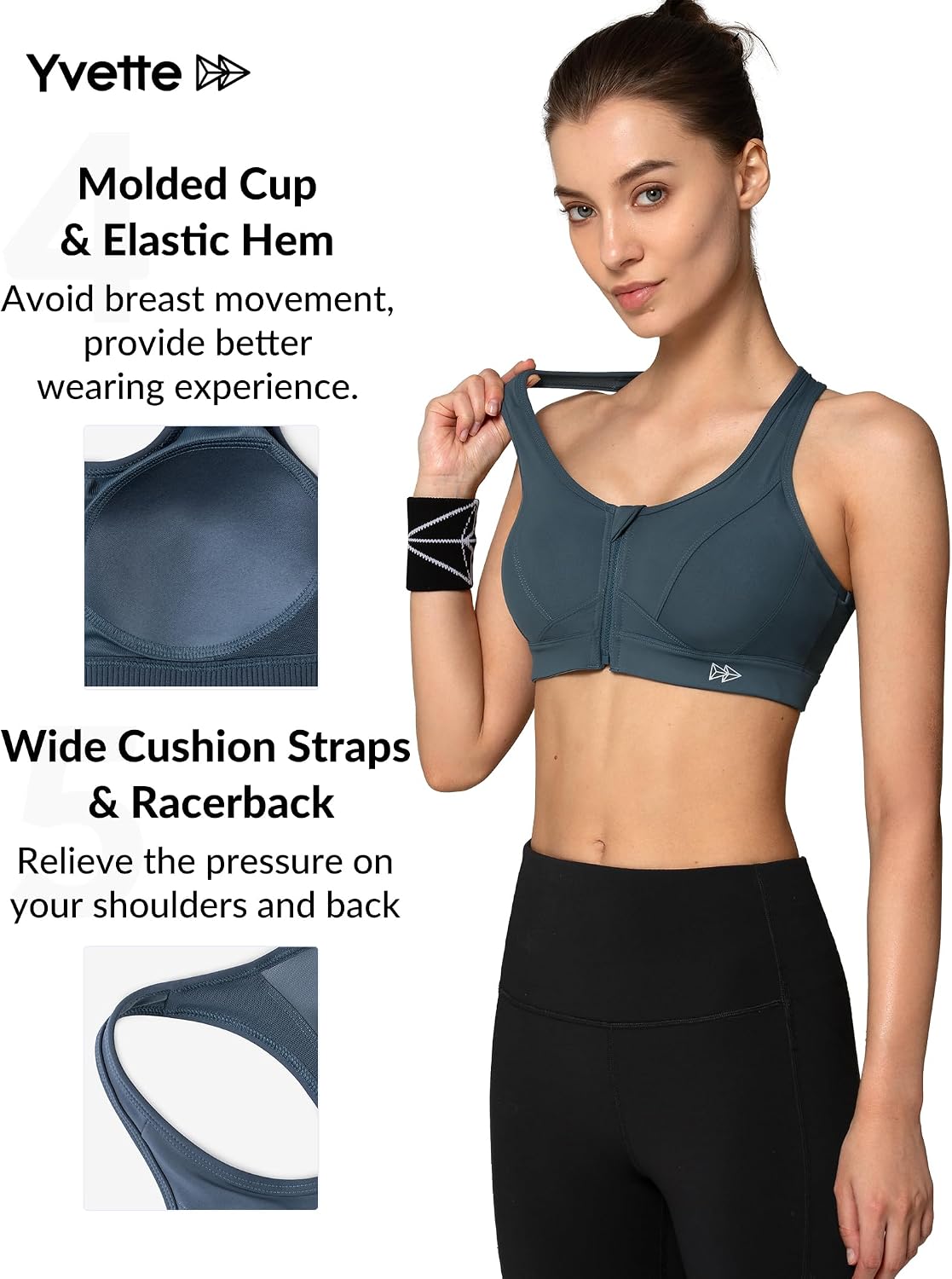 Detalle 2 de Yvette High-Impact Sports Bra