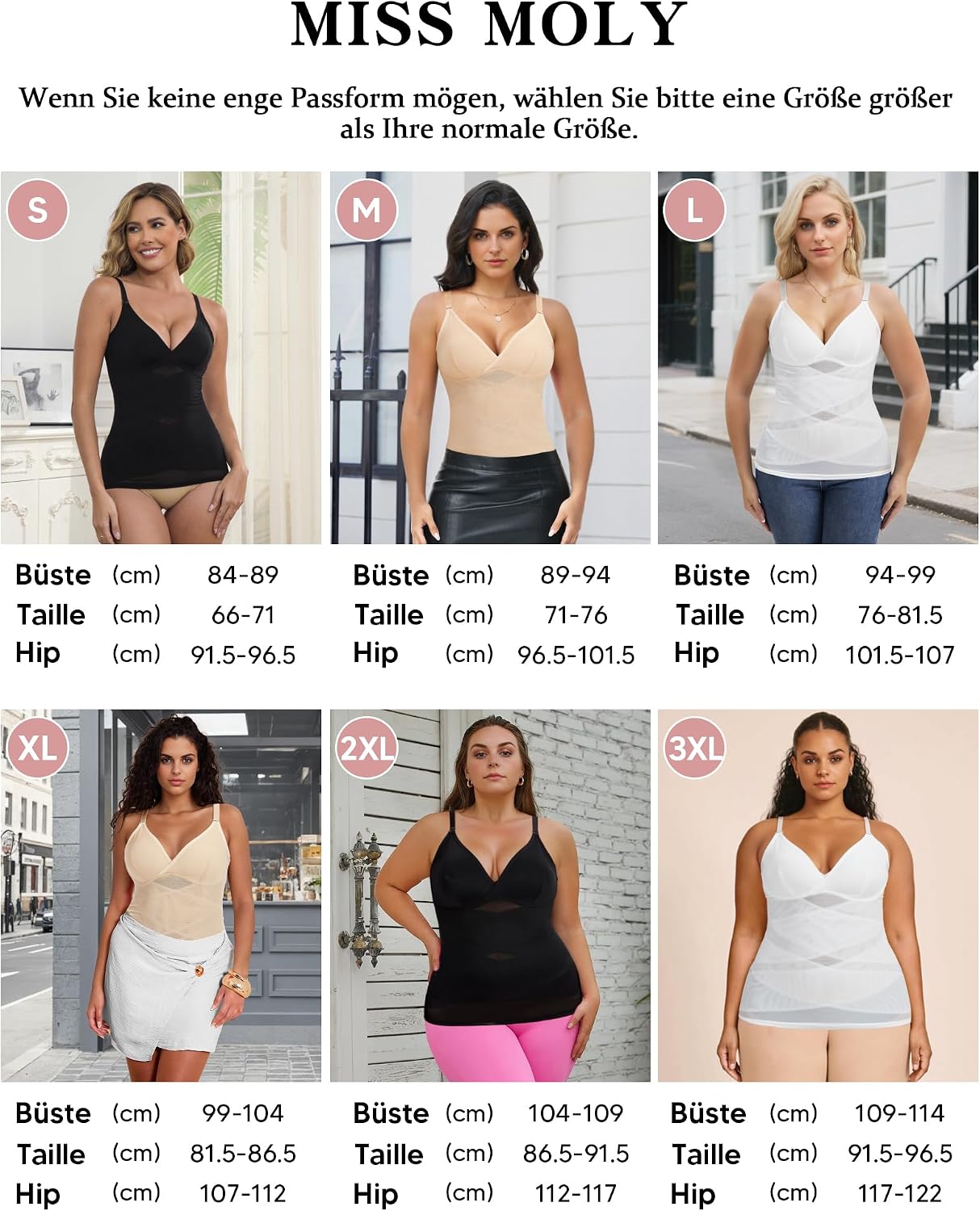 Detalle 2 de MISS MOLY unterhemd, mesh-shapeweartop met kruissteun en buikcontrole