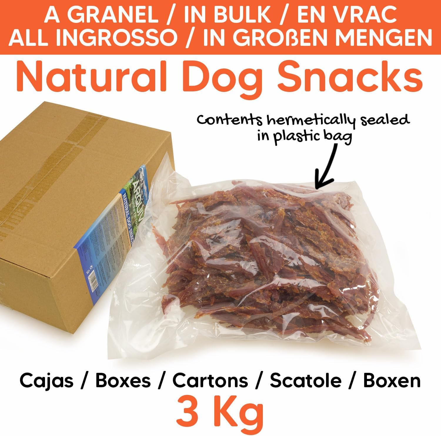 Detalle de Filet de Canard en vrac (3 kg) – Snacks naturels pour chiens