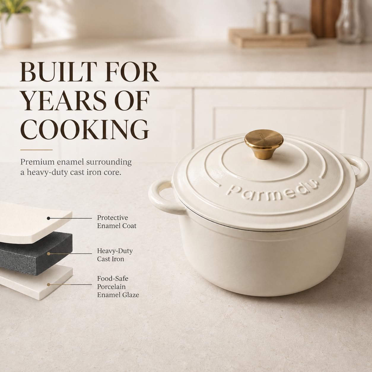 Detalle 2 de Parmedu Dutch Oven 5.5QT