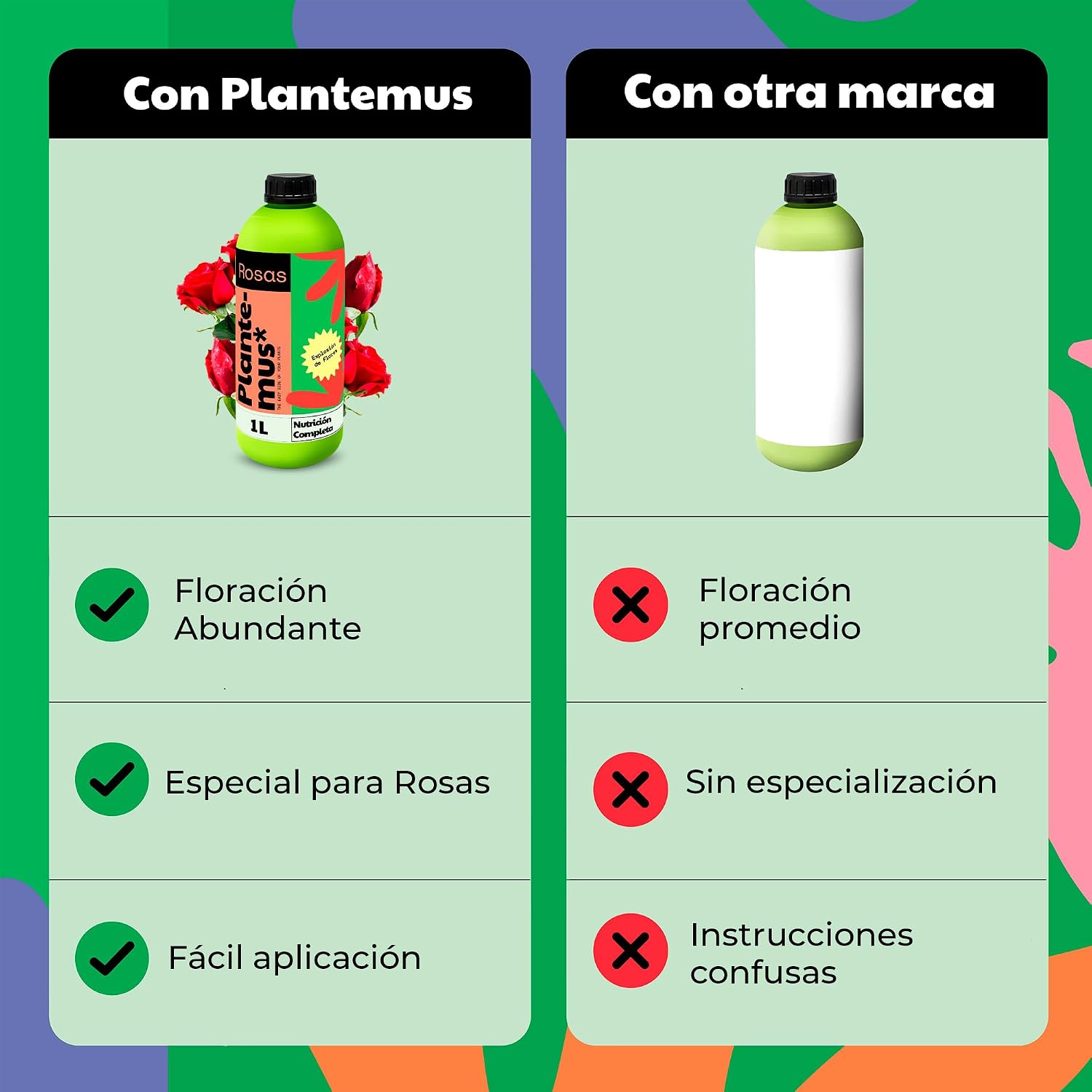 Detalle de PLANTEMUS Abono Rosales 🌹 Fertilizante Líquido de Rápida Absorción