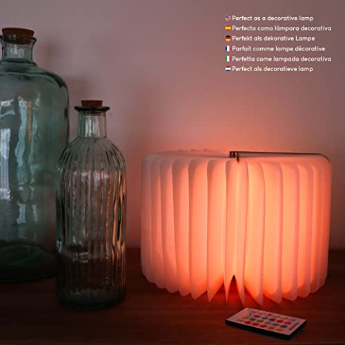Thumbnail 5 de BONNYCO Lampada Libro LED Pieghevole in Legno 16 Colori con Telecomando e Timer