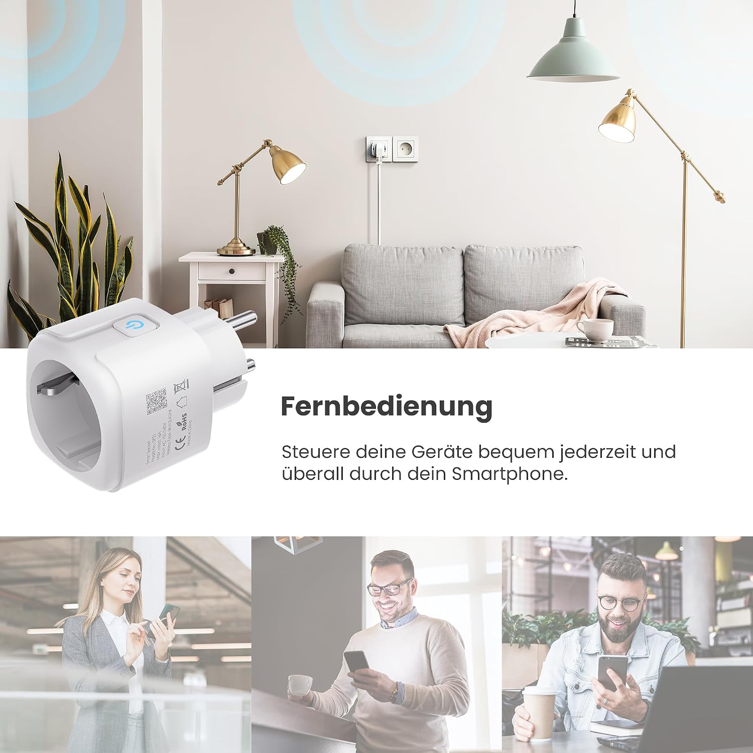 Thumbnail 4 de UPXNBOR Smart Steckdose 16A Mit Messung WLAN