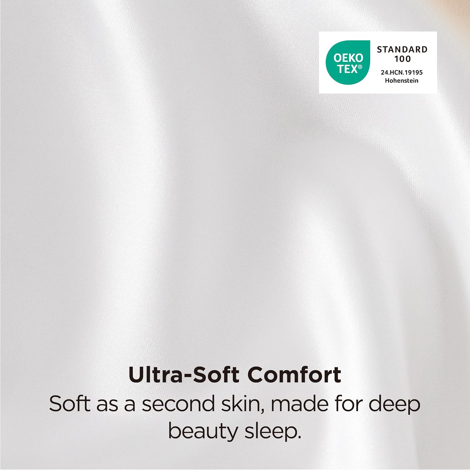 Detalle 2 de Bedsure Queen Satin Pillowcases, Set of 2, White, 20" x 30", Envelope Closure